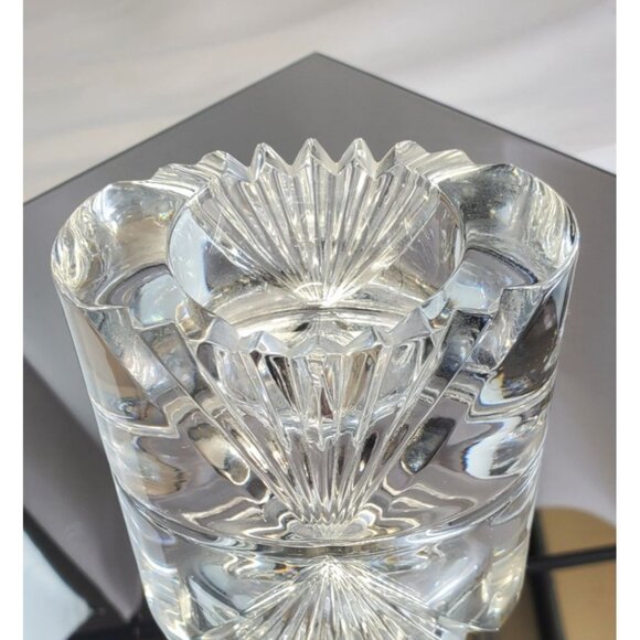 Vintage Mikasa Votive Candle Holder Lead Crystal Cut Clear Glass Heavy - Picture 2 of 7
